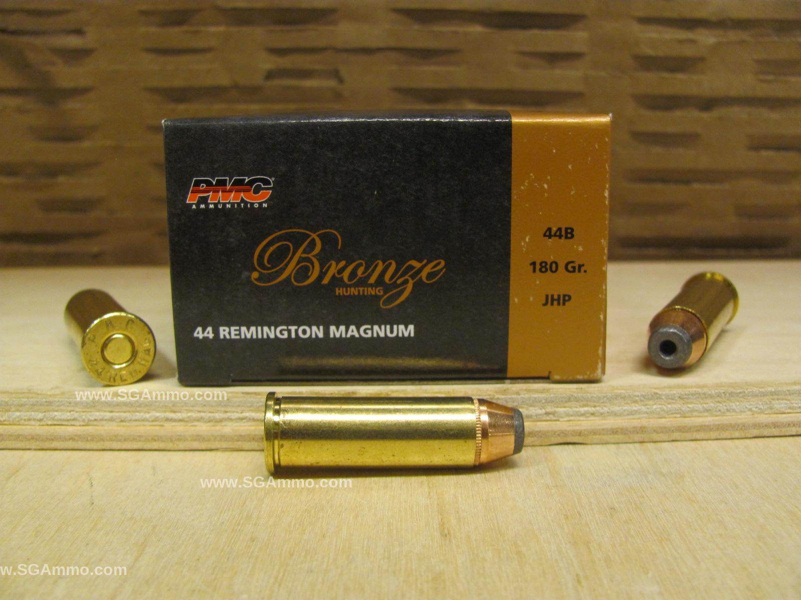 200 Round Plastic Can - 44 Magnum PMC 180 Grain JHP Ammo - 44B - Packed in Small Plastic Canister